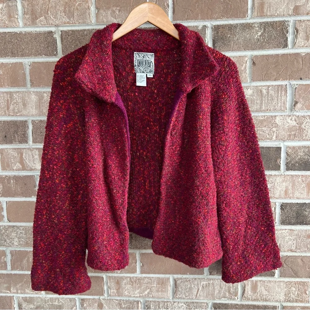 Anthropologie Curio boucle knit jacket // petite small - Picture 1 of 6